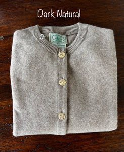 Ladies Brass Button Cardigan in NEUTRALS