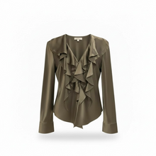 Load image into Gallery viewer, Silk Ruffle blouse
