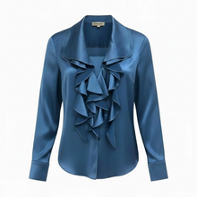 Load image into Gallery viewer, Silk Ruffle blouse
