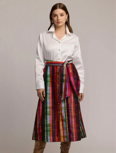 Robin Long Sleeve Textured Stripes Dress
