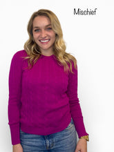 Load image into Gallery viewer, Ladies Cable Crew Sweater
