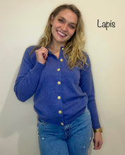 Load image into Gallery viewer, Ladies Brass Button Cardigan in COLORS
