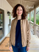 Load image into Gallery viewer, Ladies Brass Button Cardigan in NEUTRALS
