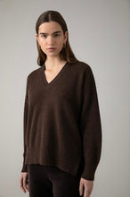 Load image into Gallery viewer, Knitted Sweater Vee Neck - Side Split
