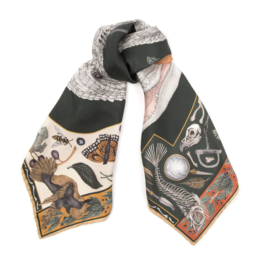 Alligator's Empire Wool Silk Scarf, Available Oct '23