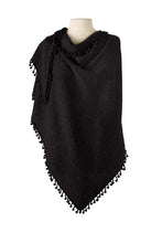 Load image into Gallery viewer, Pom-Pom Cashmere Triangle Wrap

