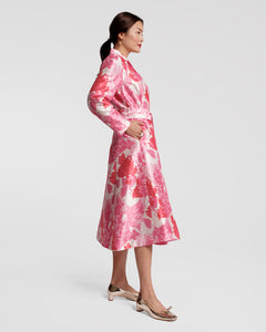 Lucille Wrap Dress Pink Hydrangea