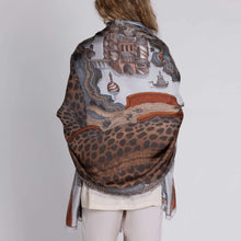 Load image into Gallery viewer, The Medici Cheetah Silk Twill Rectangular Scarf
