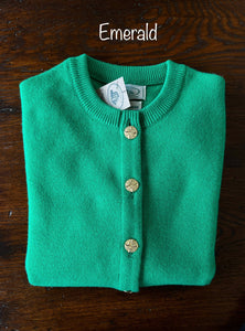 Ladies Brass Button Cardigan in COLORS