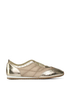 Load image into Gallery viewer, Phily Metallic Leather &amp; Satin Slide
