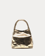 Load image into Gallery viewer, Teeny Sweet Pea Metallic Snake Leather Bag
