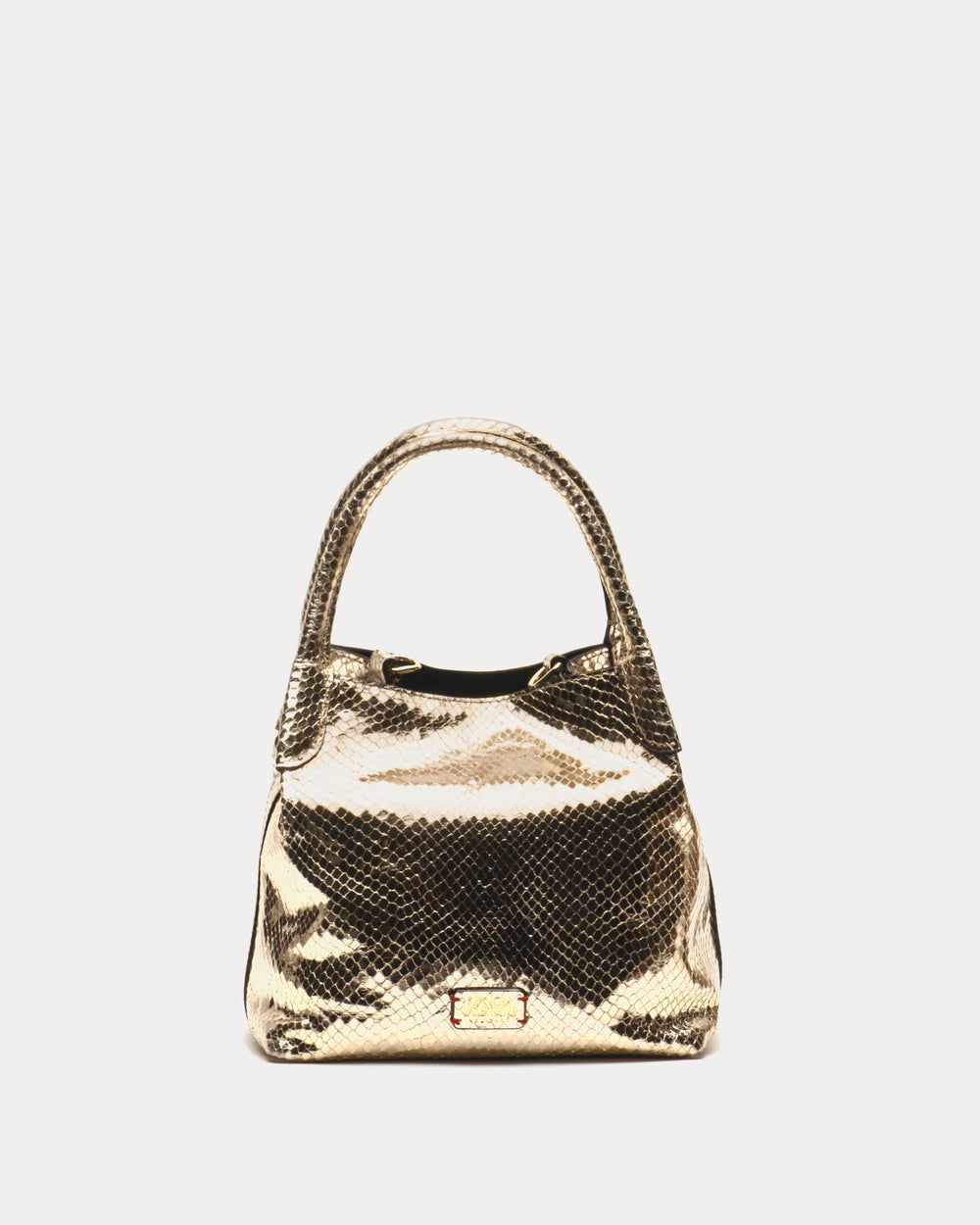Teeny Sweet Pea Metallic Snake Leather Bag