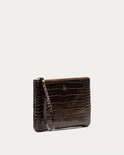 Load image into Gallery viewer, Embossed Croc Leather Wristlet
