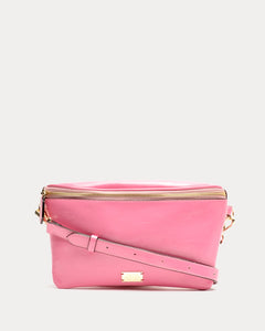 Billie Sling Crossbody Crinkled Leather Bag Pink