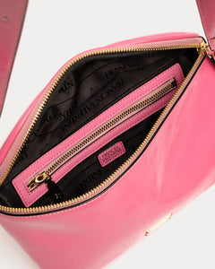 Billie Sling Crossbody Crinkled Leather Bag Pink