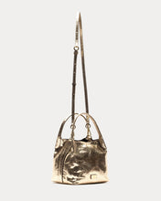 Load image into Gallery viewer, Teeny Sweet Pea Metallic Snake Leather Bag
