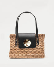 Load image into Gallery viewer, Loren Flap Basket Woven Straw Handbag
