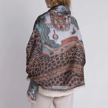 Load image into Gallery viewer, The Medici Cheetah Silk Twill Rectangular Scarf
