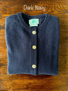 Ladies Brass Button Cardigan in NEUTRALS