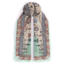 Load image into Gallery viewer, The Celestial Steed Silk Twill Rectangular Scarf
