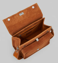 Load image into Gallery viewer, Marquise Paris Tulip Top Handle Shoulder Bag Gold Suede
