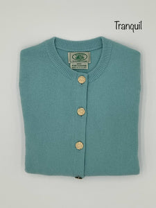 Ladies Brass Button Cardigan in COLORS