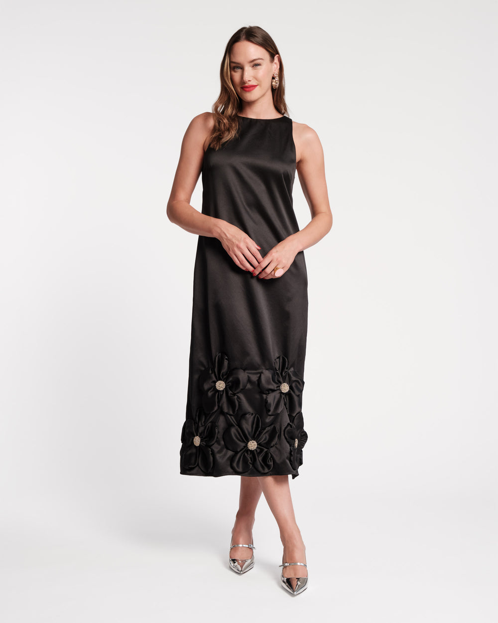francesca maxi dress Dress, in Champagne Tulle Ruffle, Size: Large | Show Me Your Mumu crafted in silky black fabric and dotted with soft faux feather poufs that float as you move Francesca Maternity Maxi Dress Bronze