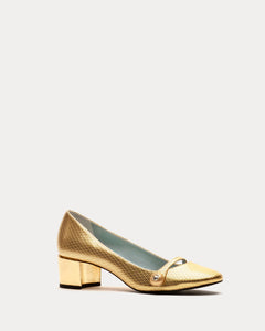 Gaga Pump Metallic Leather Gold