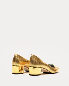 Gaga Pump Metallic Leather Gold