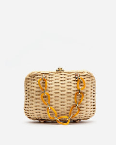 Hen Bag Wicker Basket w Chain