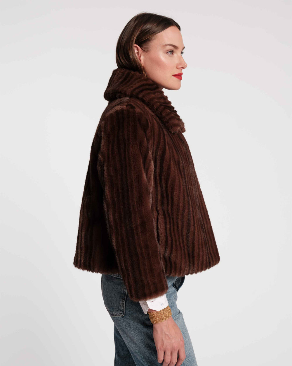 Babe Brown Faux Fur Jacket