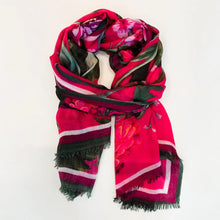 Load image into Gallery viewer, Spring Bliss Handprinted Scarf - Pink
