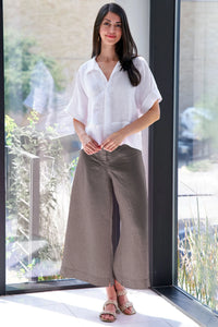 Linen Pant in Mushroom