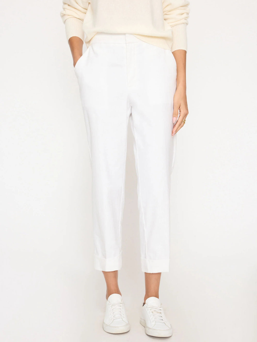 Brochu Walker Westport Pant in Salt White