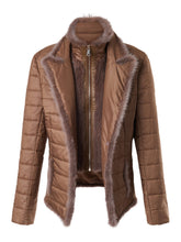 Load image into Gallery viewer, Quilted Jacket with Mink Fur Trim
