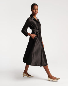 Lucille Wrap Dupioni Dress