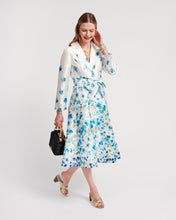 Load image into Gallery viewer, Lucille Dupioni Wrap Dress Pocket Full of Posies
