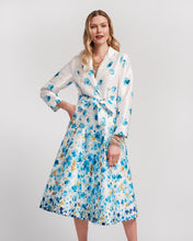Load image into Gallery viewer, Lucille Dupioni Wrap Dress Pocket Full of Posies
