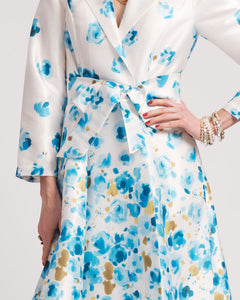 Lucille Dupioni Wrap Dress Pocket Full of Posies
