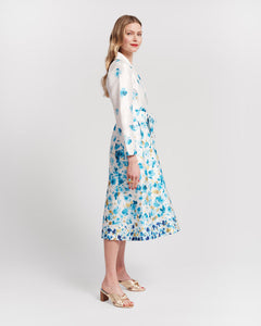 Lucille Dupioni Wrap Dress Pocket Full of Posies
