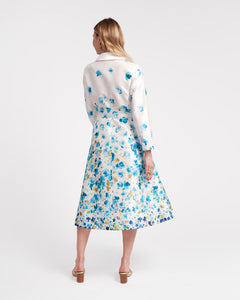 Lucille Dupioni Wrap Dress Pocket Full of Posies
