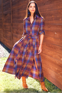 Laine Dress Brushed Plaid