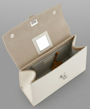 Load image into Gallery viewer, Marquise Paris Recontre Equestre Top Handle Shoulder Bag Pearl Suede
