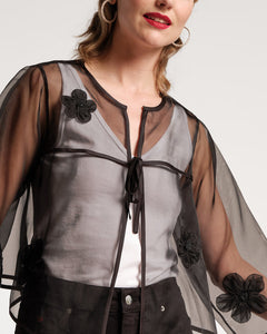 Parker Mesh Organza Short Swing Jacket