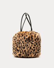 Load image into Gallery viewer, Pouf Bag Cheetah Print Faux Fur
