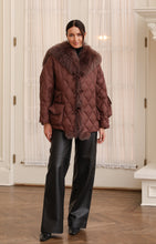 Load image into Gallery viewer, Nylon Sailor Coat with Fox Fur
