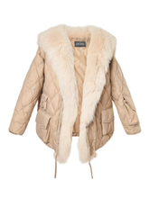 Load image into Gallery viewer, Nylon Sailor Coat with Fox Fur
