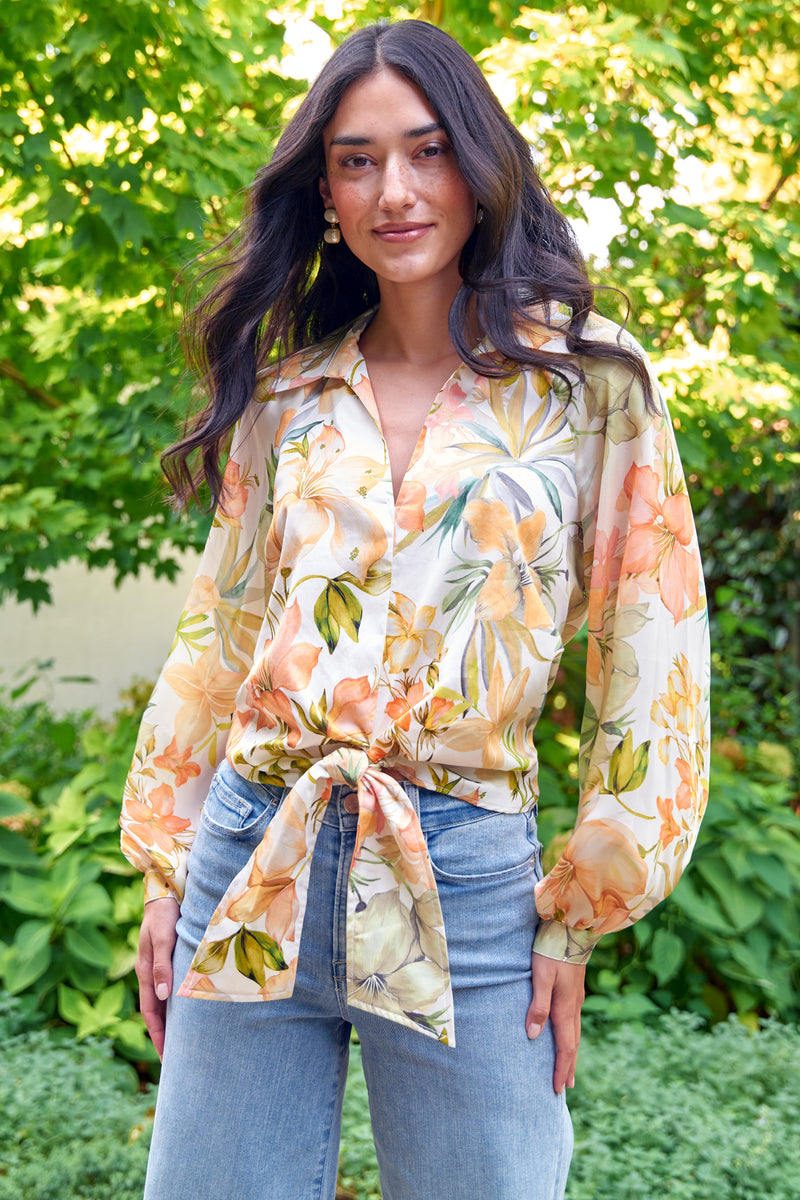 Paloma Tie-Front Blouse