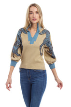Load image into Gallery viewer, Zebra Jacquard Knit Top

