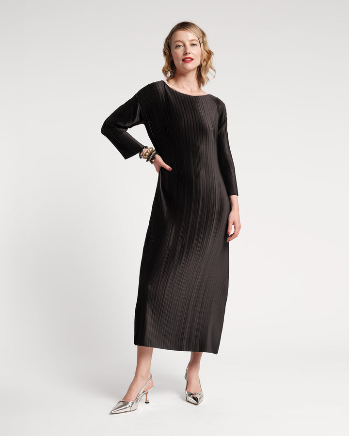 maxi dress slinky Slinky Pleated Maxi Dress – McCulley's